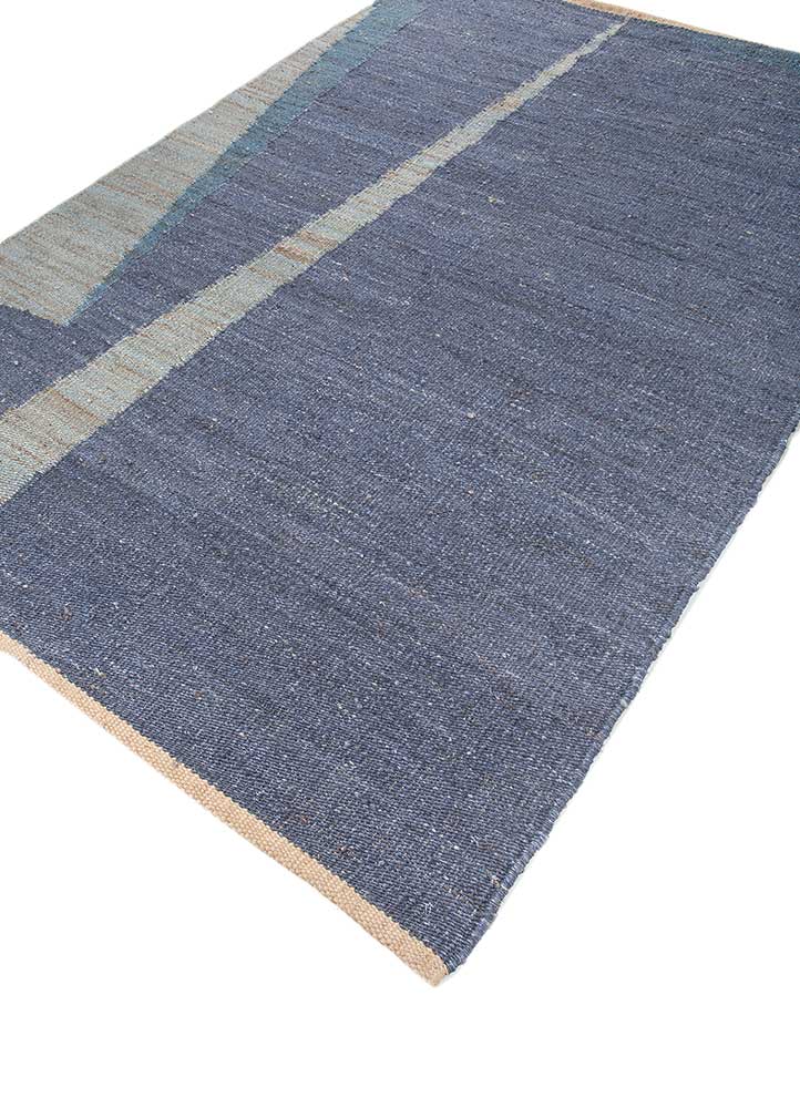 Juteteppich - 270 x 180 cm - seeblau