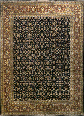 Wollteppich - 450 x 360 cm - blau