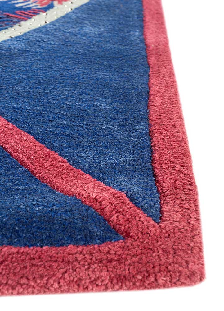 Wollteppich - 240 x 120 cm - blau