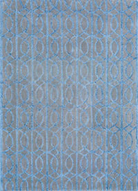 Wollteppich - 180 x 120 cm - seeblau