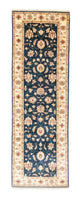 Ziegler Teppich 250 x 81 cm - blau