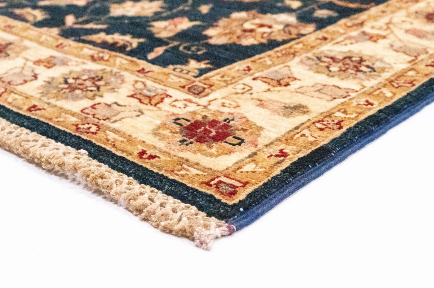 Ziegler Teppich 250 x 81 cm - blau