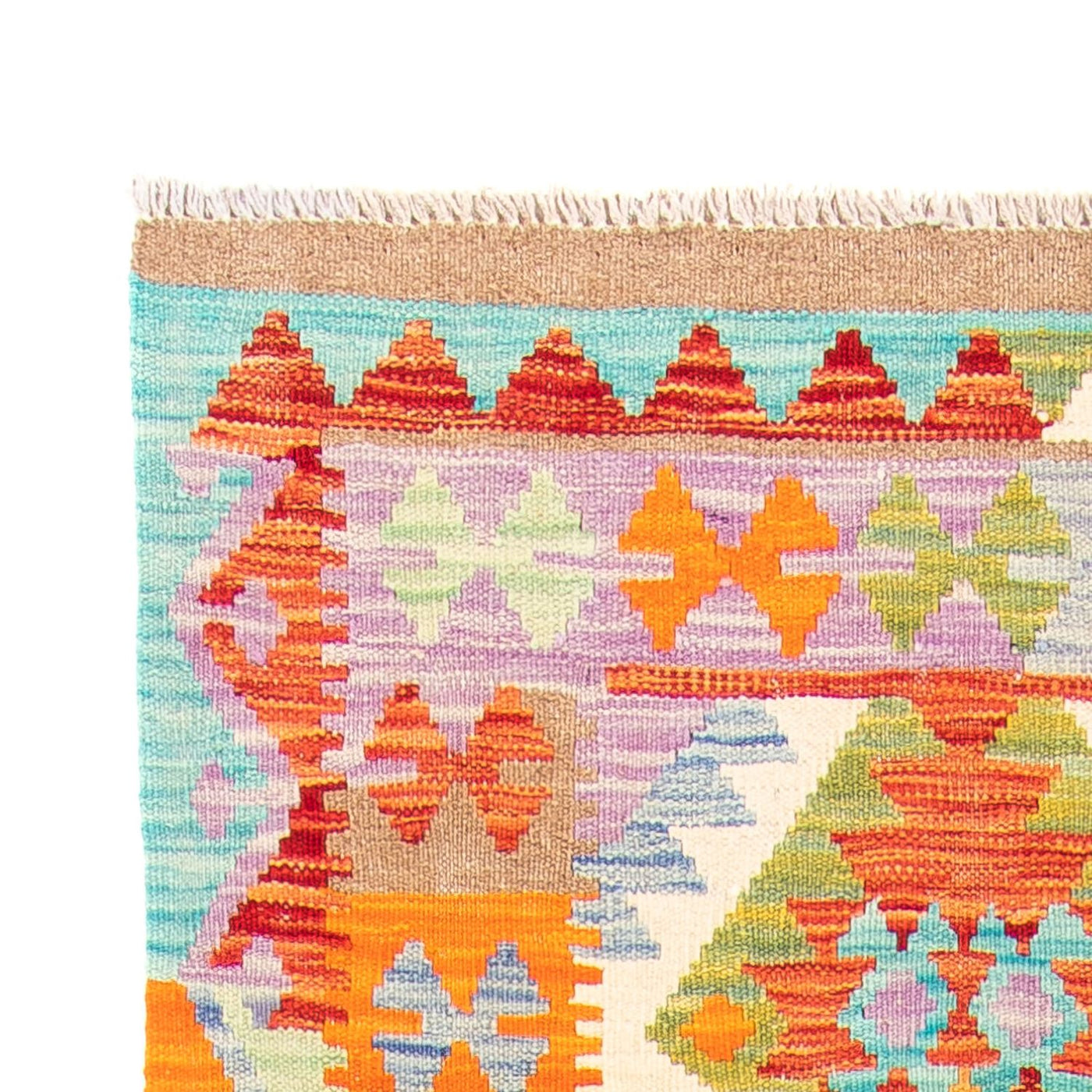 Kelim Maimene Teppich 300x82cm - Wollteppich