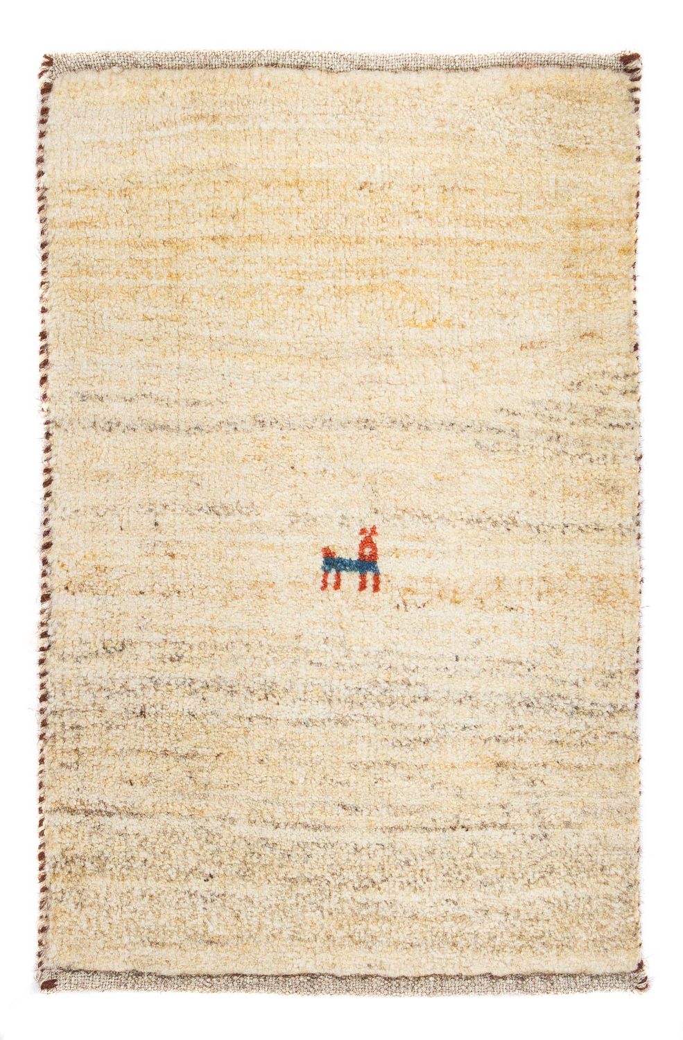 Gabbeh Teppich - Loribaft Perser 60 x 40 cm - beige