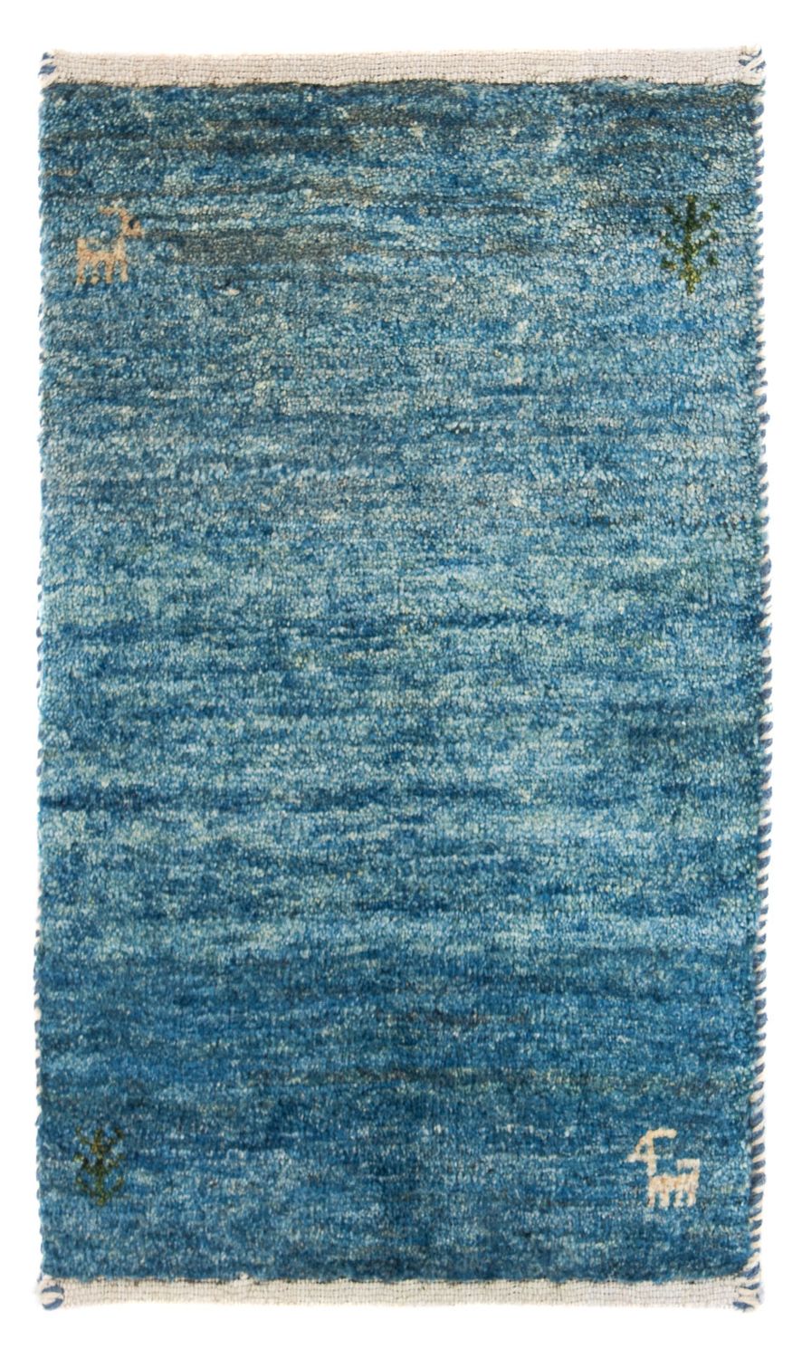 Gabbeh Teppich - Loribaft Perser 60 x 40 cm - hellblau