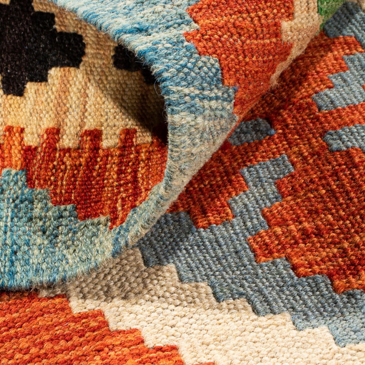 Kelim Teppich - Splash - 89 x 63 cm - mehrfarbig