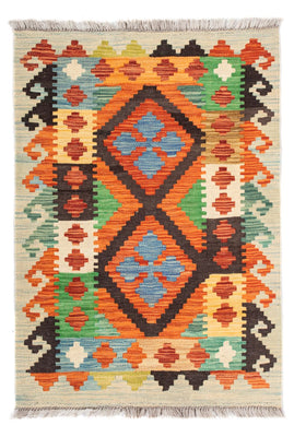 Kelim Teppich - Splash - 89 x 63 cm - mehrfarbig