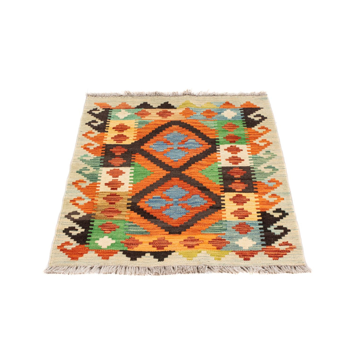 Kelim Teppich - Splash - 89 x 63 cm - mehrfarbig