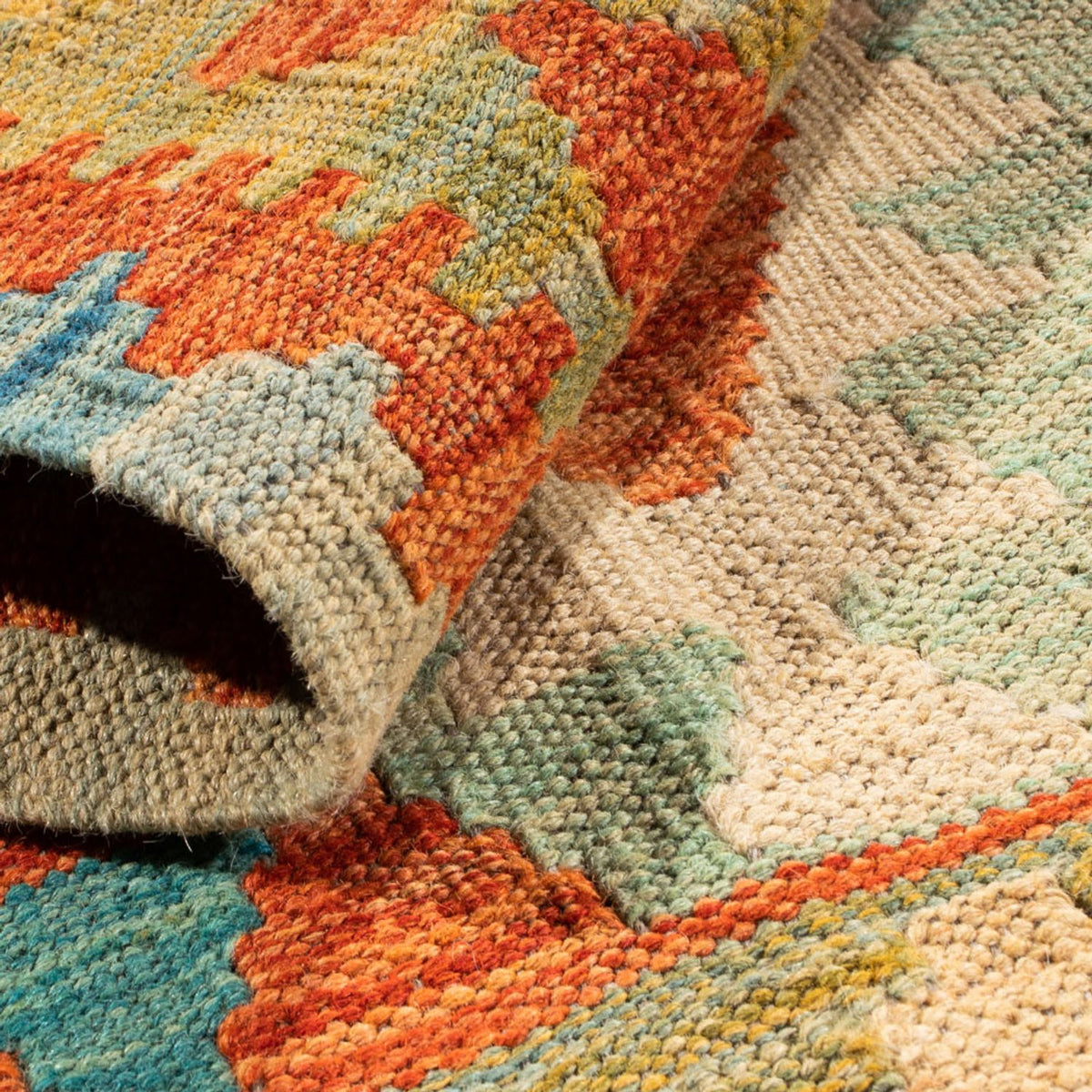 Kelim Teppich - Splash - 89 x 63 cm - mehrfarbig