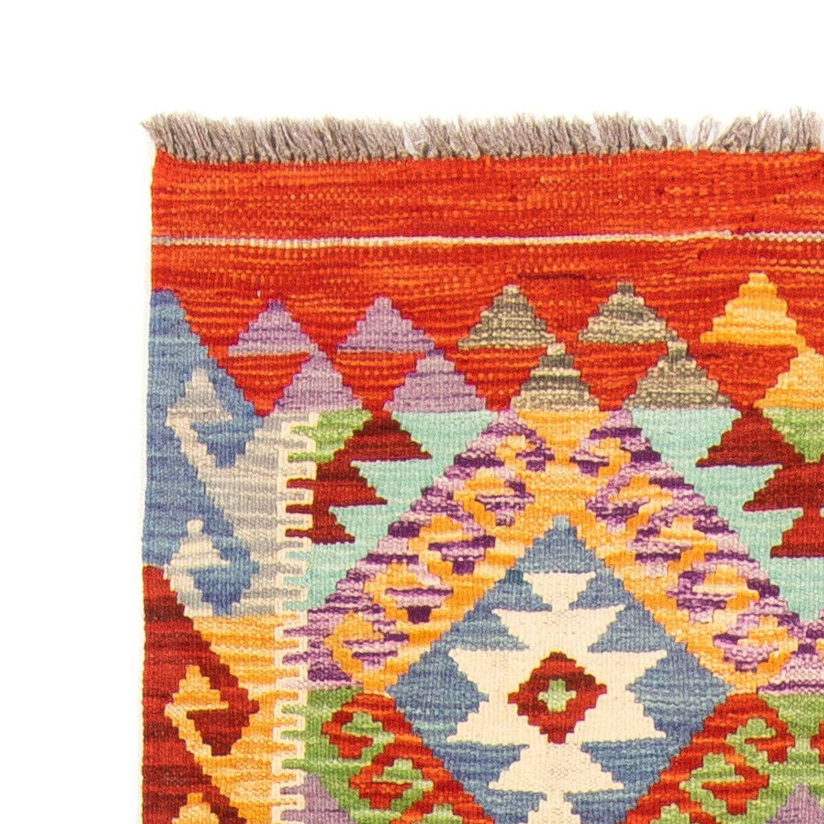 Läufer Kelim - Splash - 204 x 79 cm - mehrfarbig