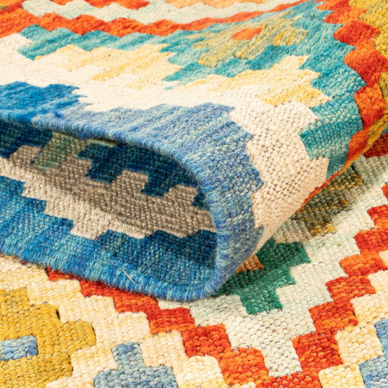 Läufer Kelim - Splash - 297 x 80 cm - mehrfarbig