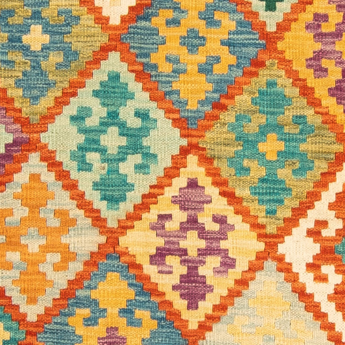 Läufer Kelim - Splash - 297 x 86 cm - mehrfarbig