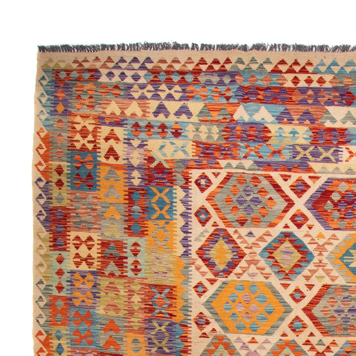 Kelim Teppich - Splash - 401 x 303 cm - mehrfarbig