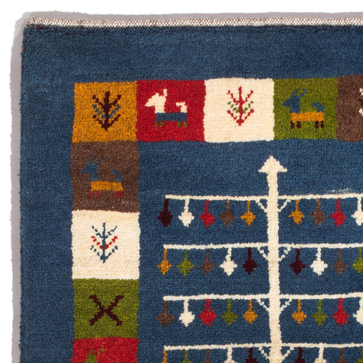 Gabbeh Persisch Teppich 90x62cm - Perserteppich Wollteppich