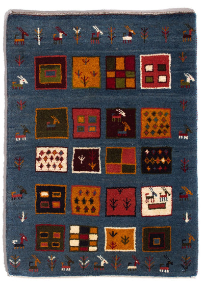 Gabbeh Persisch Teppich 65x90cm - Perserteppich Wollteppich
