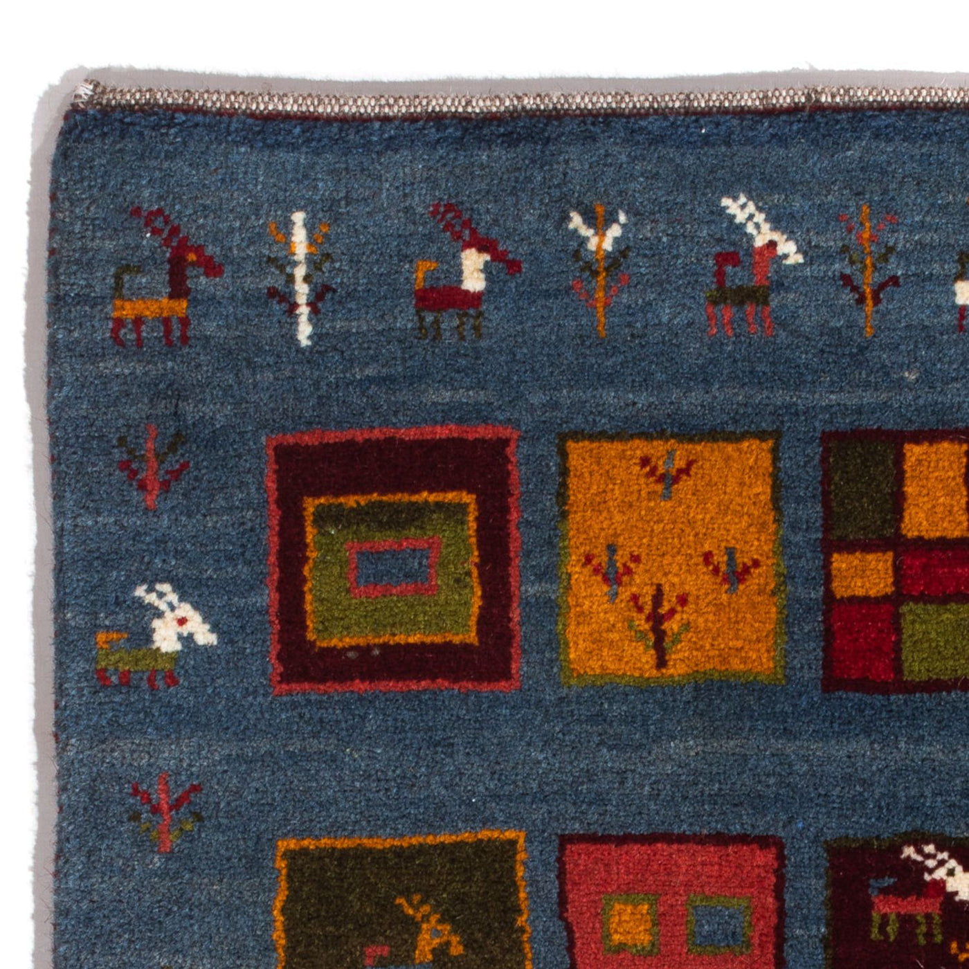 Gabbeh Persisch Teppich 90x65cm - Perserteppich Wollteppich