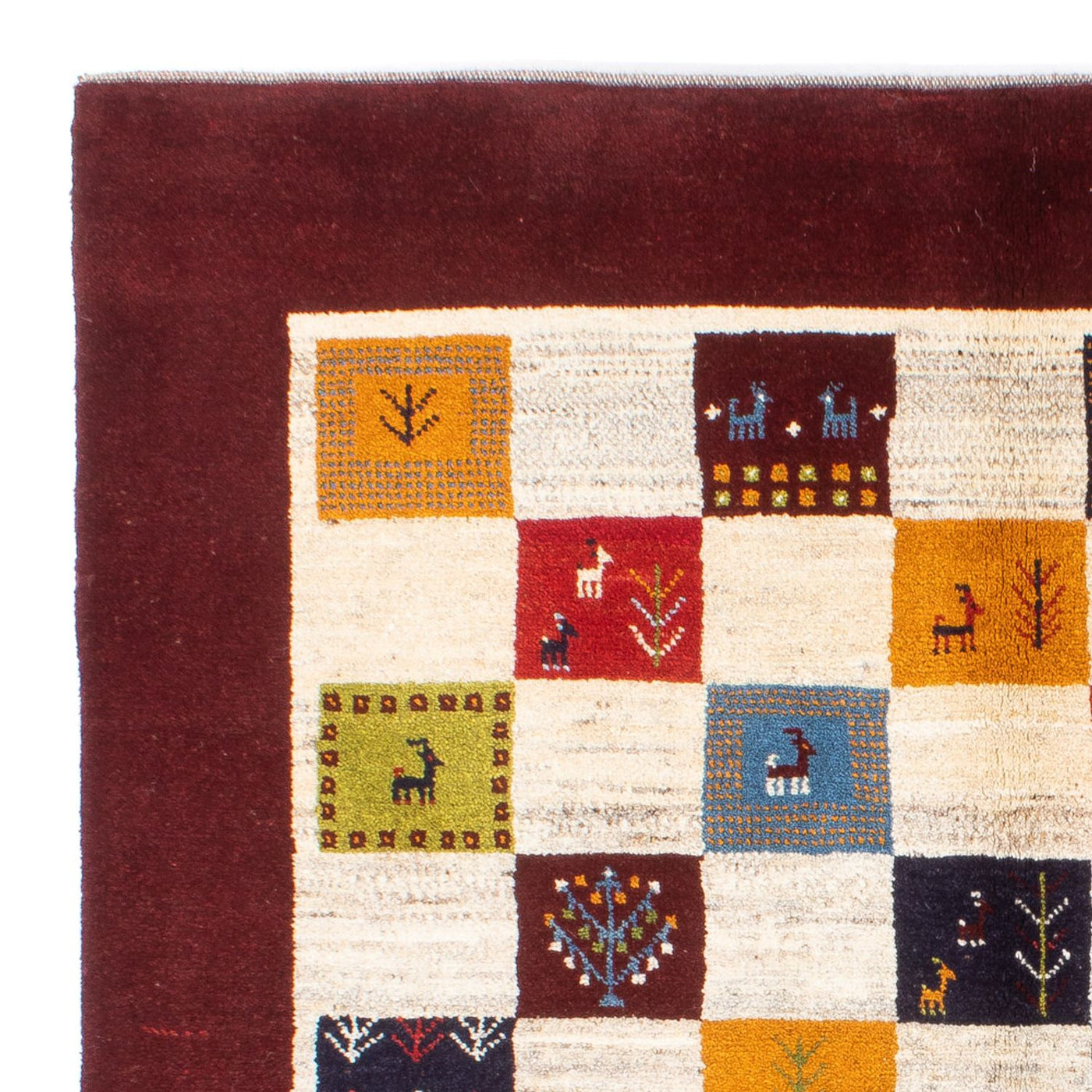 Gabbeh Persisch Teppich 197x155cm - Perserteppich Wollteppich
