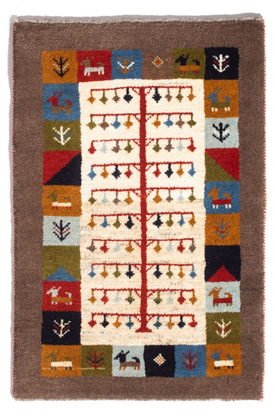 Gabbeh Persisch Teppich 61x88cm - Perserteppich Wollteppich