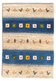 Gabbeh Persisch Teppich 85x123cm - Perserteppich Wollteppich