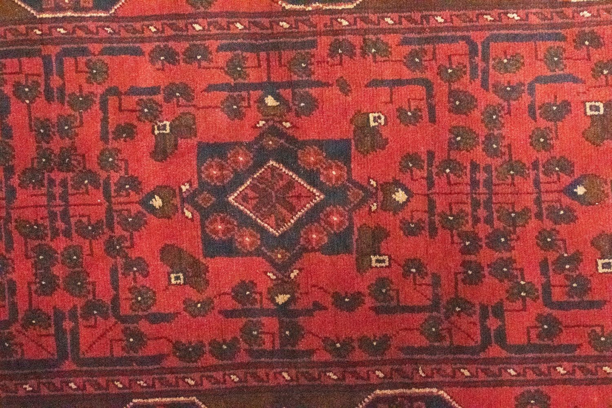 Afghan Teppich - Kunduz 295 x 75 cm - rot