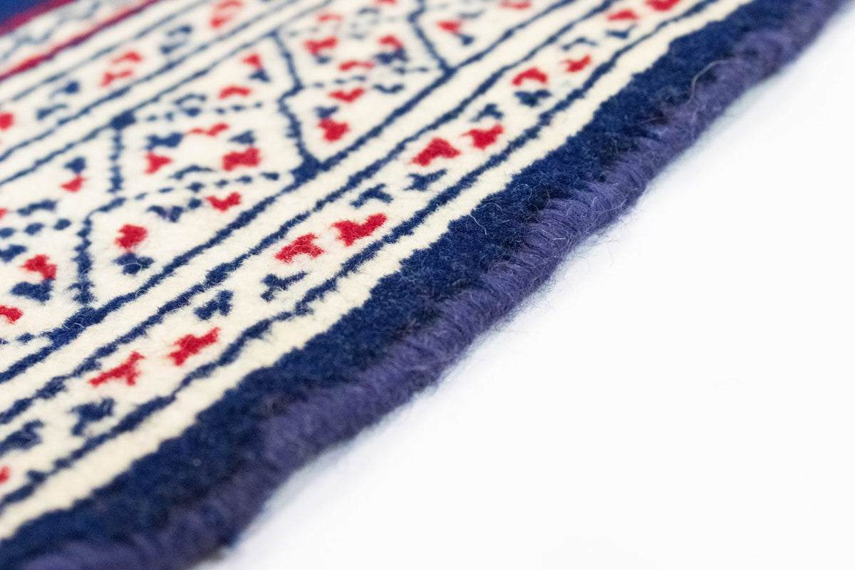 Turkaman Teppich 88 x 62 cm - blau