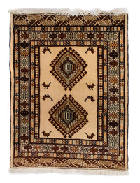 Turkaman Teppich 87 x 64 cm - beige