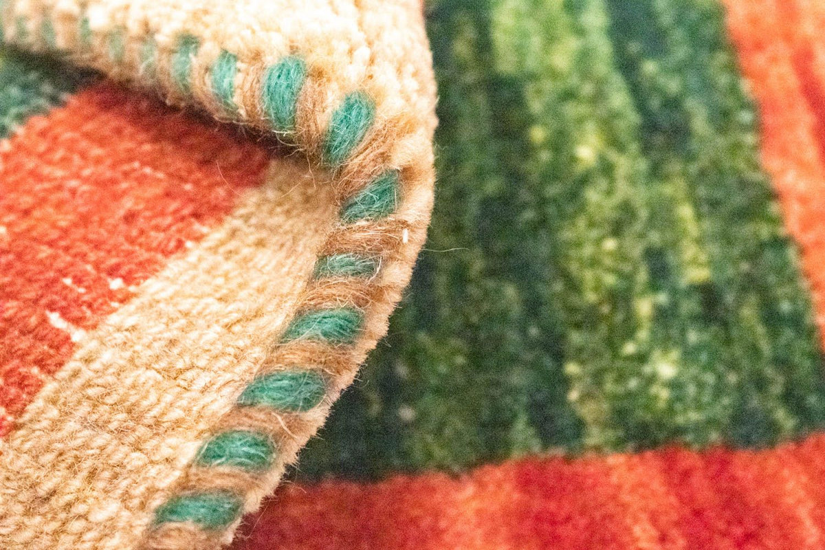 Gabbeh Teppich - Perser 60 x 40 cm - grün