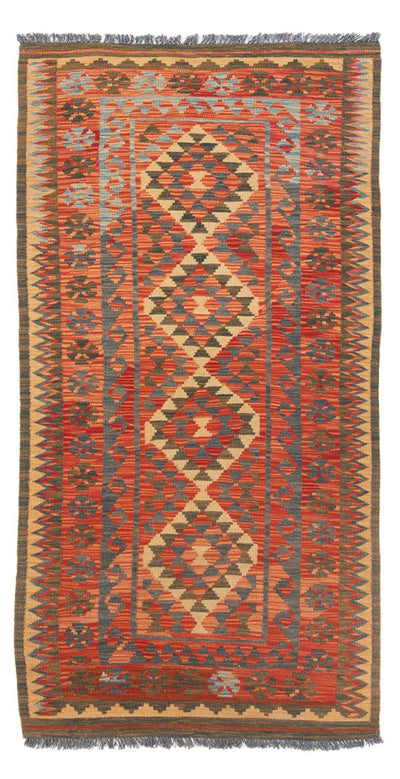 Kelim Maimene Teppich 98x206cm - Wollteppich