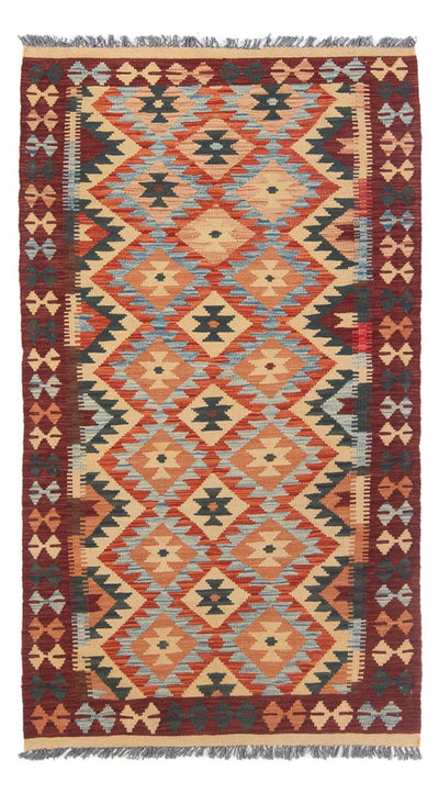 Kelim Maimene Teppich 104x198cm - Wollteppich