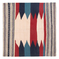 Kelim Teppich - Oriental - 136 x 125 cm - minzgrün