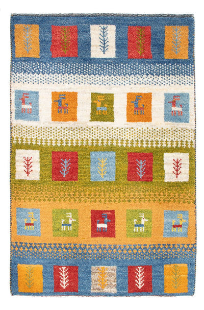 Gabbeh Persisch Teppich 60x90cm - Perserteppich Wollteppich