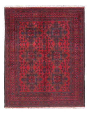 Afghan Teppich - Kunduz - 200 x 152 cm - dunkelrot