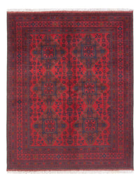 Afghan Teppich - Kunduz - 200 x 152 cm - dunkelrot
