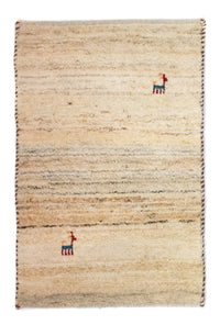 Gabbeh Teppich - Perser 60 x 40 cm - beige