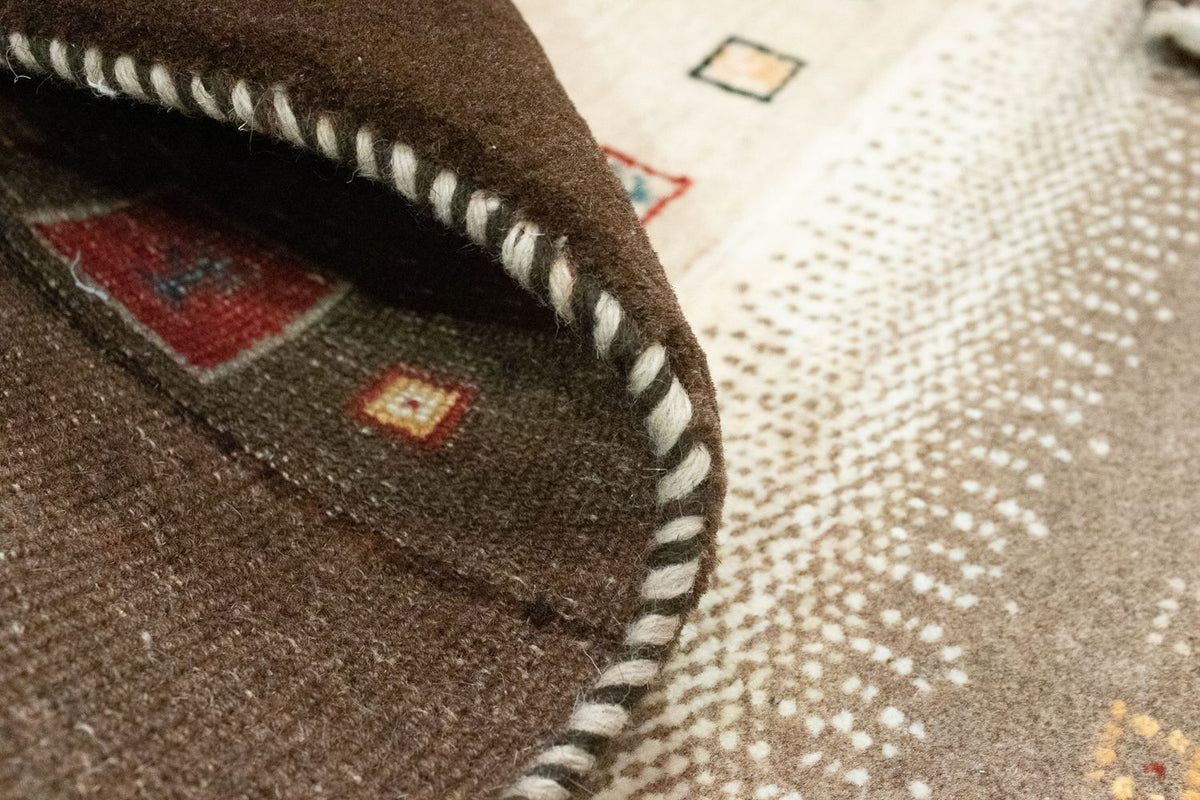 Gabbeh Teppich - Loribaft Perser 194 x 148 cm - beige