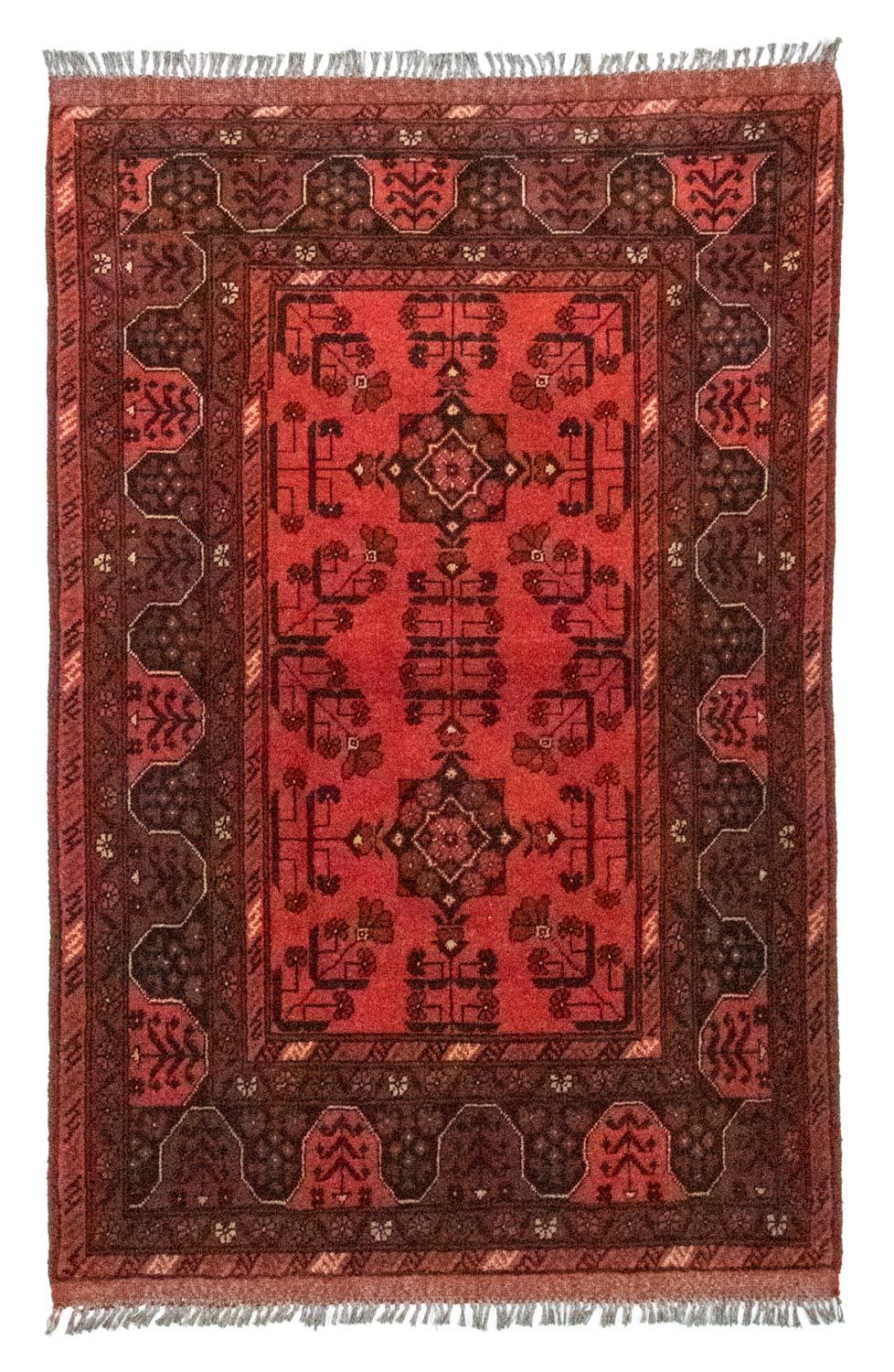 Afghan Teppich - Kunduz 150 x 100 cm - rot