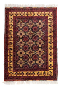 Afghan Teppich 143 x 105 cm - rot