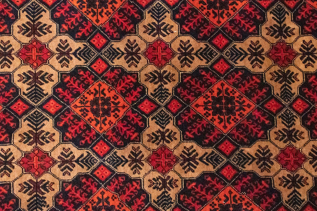 Afghan Teppich 144 x 98 cm - gelb