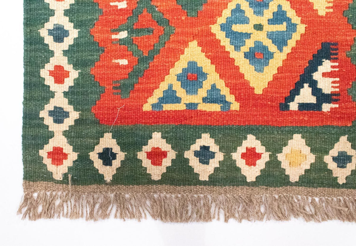 Kelim Teppich - Splash 202 x 61 cm - rot