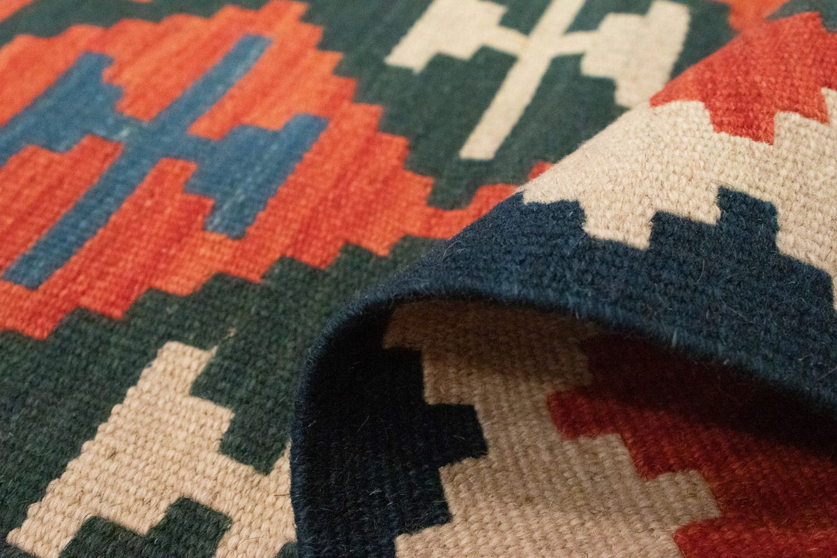 Kelim Teppich - Splash 197 x 62 cm - rot