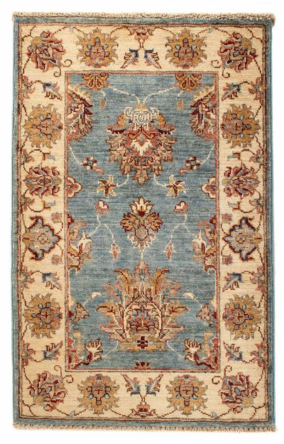 Ziegler Teppich 60x95cm - Orientteppich - hellblau
