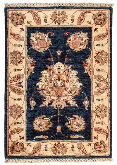 Ziegler Teppich 62x95cm - Orientteppich - dunkelblau