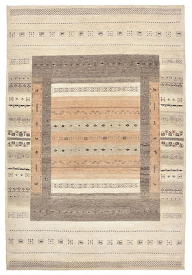 Gabbeh Teppich - Loribaft Indus - 299 x 205 cm - dunkelbeige