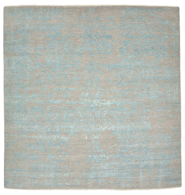 Designer Teppich quadratisch  - 249 x 249 cm - hellblau