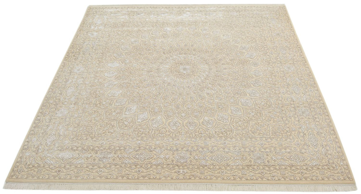 Orientteppich quadratisch  - 246 x 245 cm - dunkelbeige