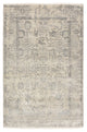 Designer Teppich - 186 x 124 cm - hellgrau