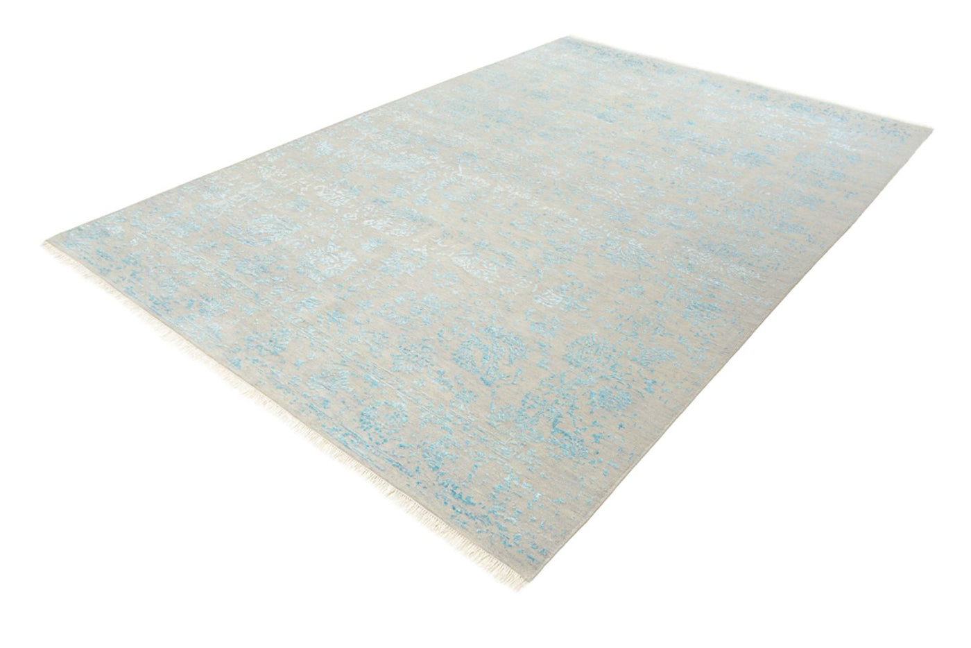 Designer Teppich - 181 x 122 cm - hellgrau