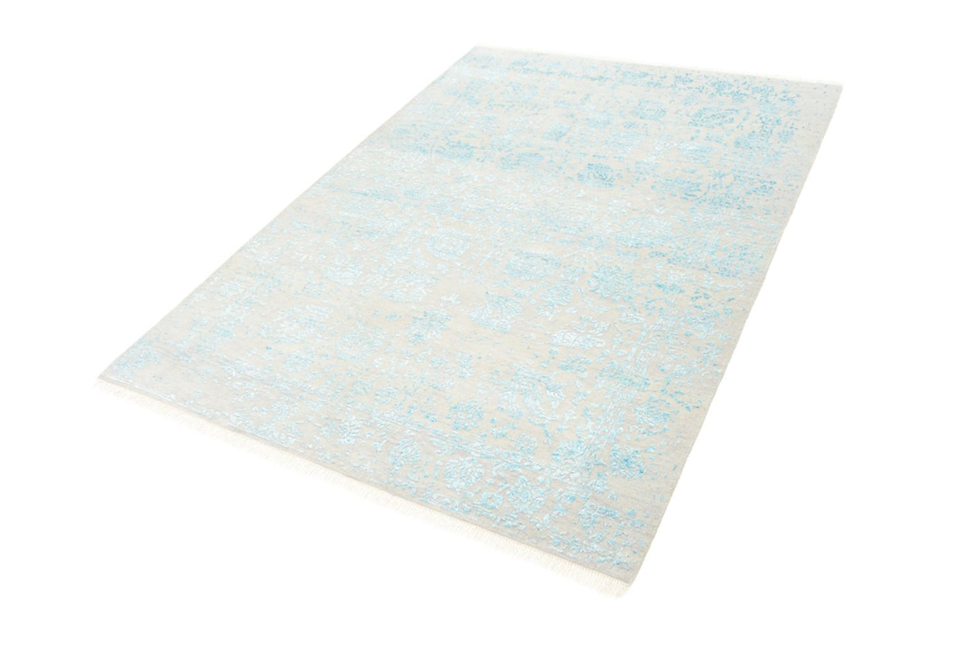 Designer Teppich - 194 x 149 cm - hellgrau