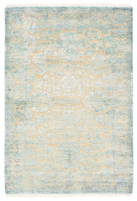 Designer Teppich - 151 x 106 cm - hellblau