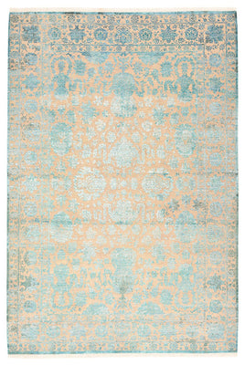 Designer Teppich - 301 x 203 cm - hellblau